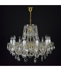Classe 3-36 ljus bohemia kristallkrona guld/silver 45-120 cm