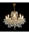 Classe 3-36 ljus bohemia kristallkrona guld/silver 45-120 cm