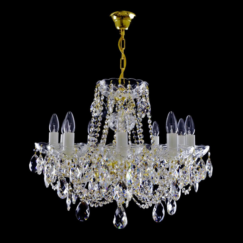 Classe 3-36 ljus bohemia kristallkrona guld/silver 45-120 cm