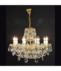 Classe 3-36 ljus bohemia kristallkrona guld/silver 45-120 cm