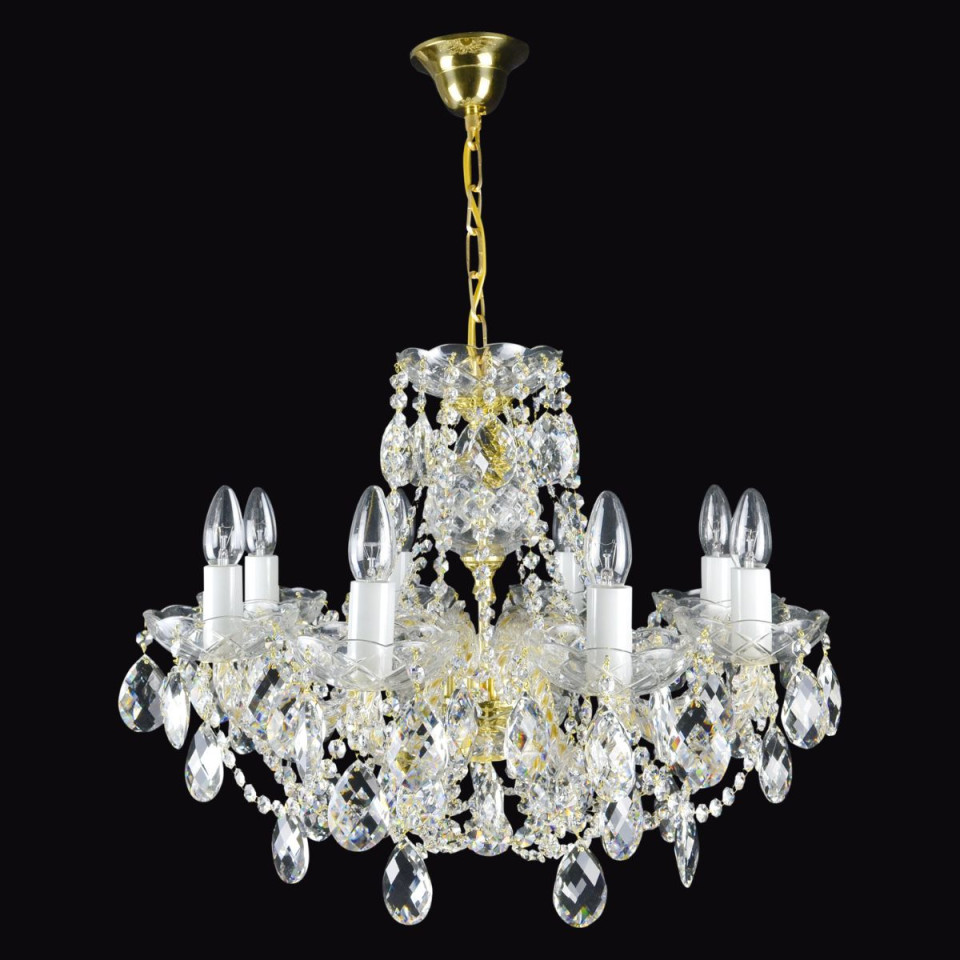Classe 3-36 ljus bohemia kristallkrona guld/silver 45-120 cm