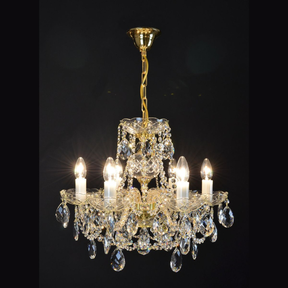 Classe 3-36 ljus bohemia kristallkrona guld/silver 45-120 cm