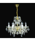 Classe 3-36 ljus bohemia kristallkrona guld/silver 45-120 cm