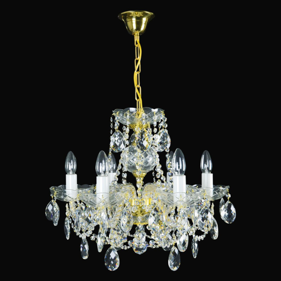 Classe 3-36 ljus bohemia kristallkrona guld/silver 45-120 cm