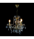 Classe 3-36 ljus bohemia kristallkrona guld/silver 45-120 cm