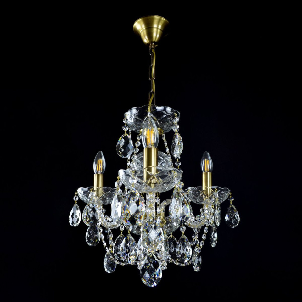 Classe 3-36 ljus bohemia kristallkrona guld/silver 45-120 cm