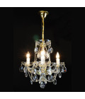 Classe 3-36 ljus bohemia kristallkrona guld/silver 45-120 cm
