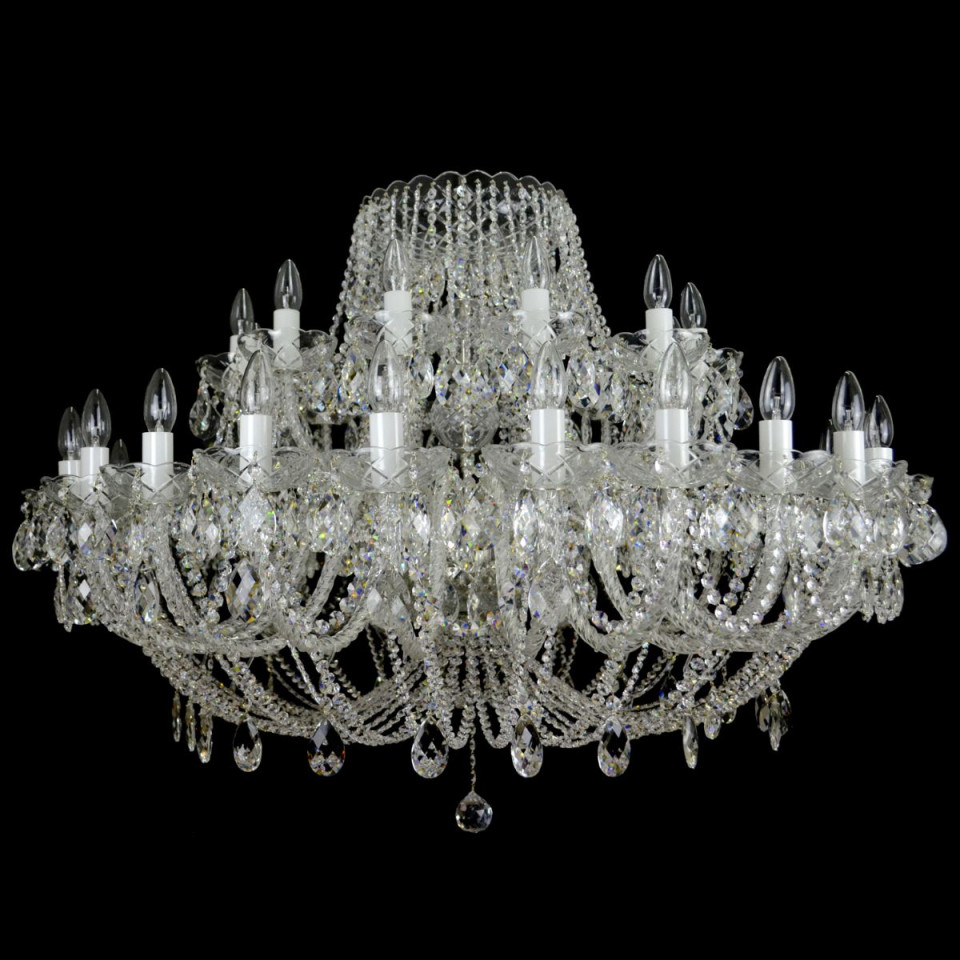 Classe 3-36 ljus bohemia kristallkrona guld/silver 45-120 cm