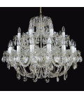 Classe 3-36 ljus bohemia kristallkrona guld/silver 45-120 cm