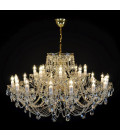Classe 3-36 ljus bohemia kristallkrona guld/silver 45-120 cm