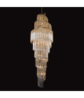 Gaia 6-27 ljus bohemisk kristallkrona guld/silver 40-100 cm