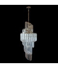 Gaia 6-27 ljus bohemisk kristallkrona guld/silver 40-100 cm