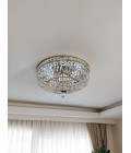 Lisbon 9-15 ljus bohemia kristall infälld taklampa guld/silver 50-100 cm