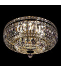 Lisbon 9-15 ljus bohemia kristall infälld taklampa guld/silver 50-100 cm