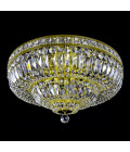 Lisbon 9-15 ljus bohemia kristall infälld taklampa guld/silver 50-100 cm