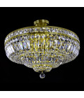 Lisbon 9-15 ljus bohemia kristall infälld taklampa guld/silver 50-100 cm
