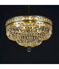 Lisbon 9-15 ljus bohemia kristall infälld taklampa guld/silver 50-100 cm
