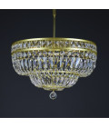 Lisbon 9-15 ljus bohemia kristall infälld taklampa guld/silver 50-100 cm