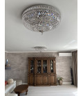 Lisbon 9-15 ljus bohemia kristall infälld taklampa guld/silver 50-100 cm