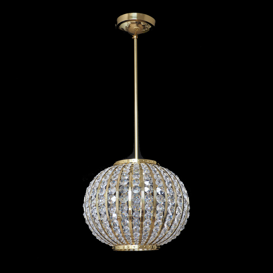 Macau 1-12 ljus bohemisk kristallkrona guld/silver 30-150 cm