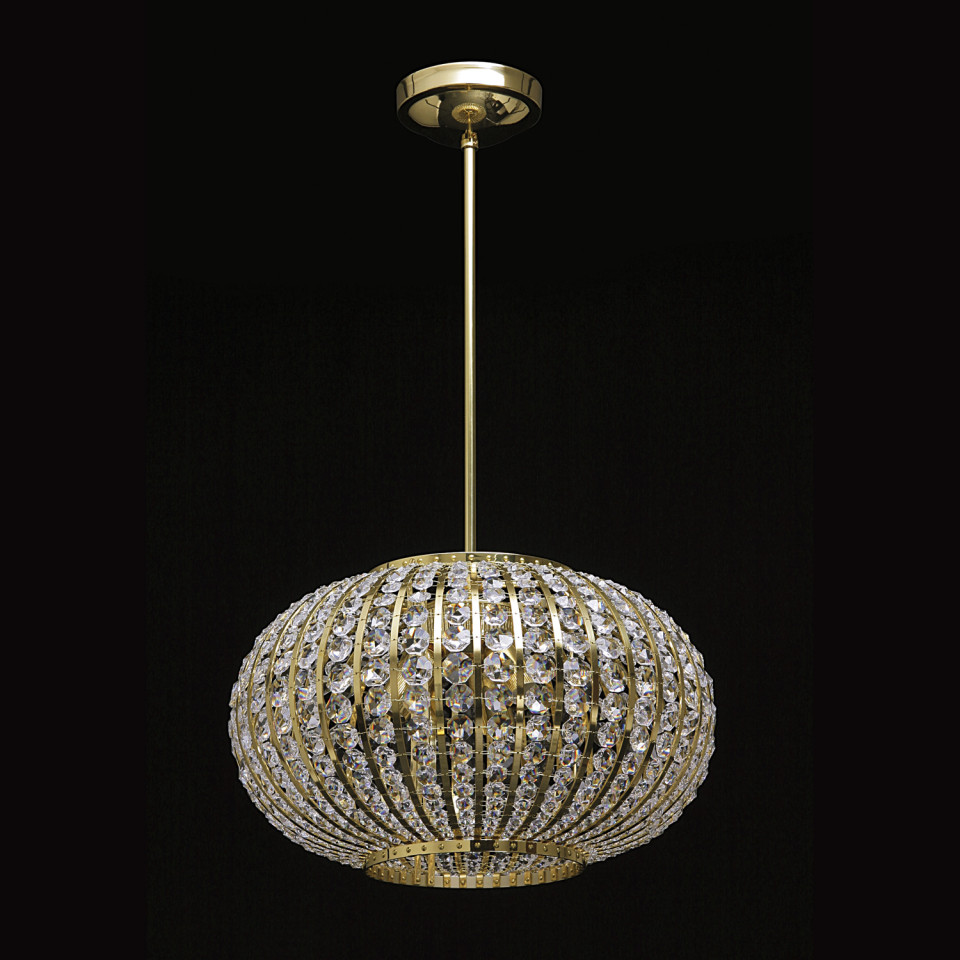 Macau 1-12 ljus bohemisk kristallkrona guld/silver 30-150 cm