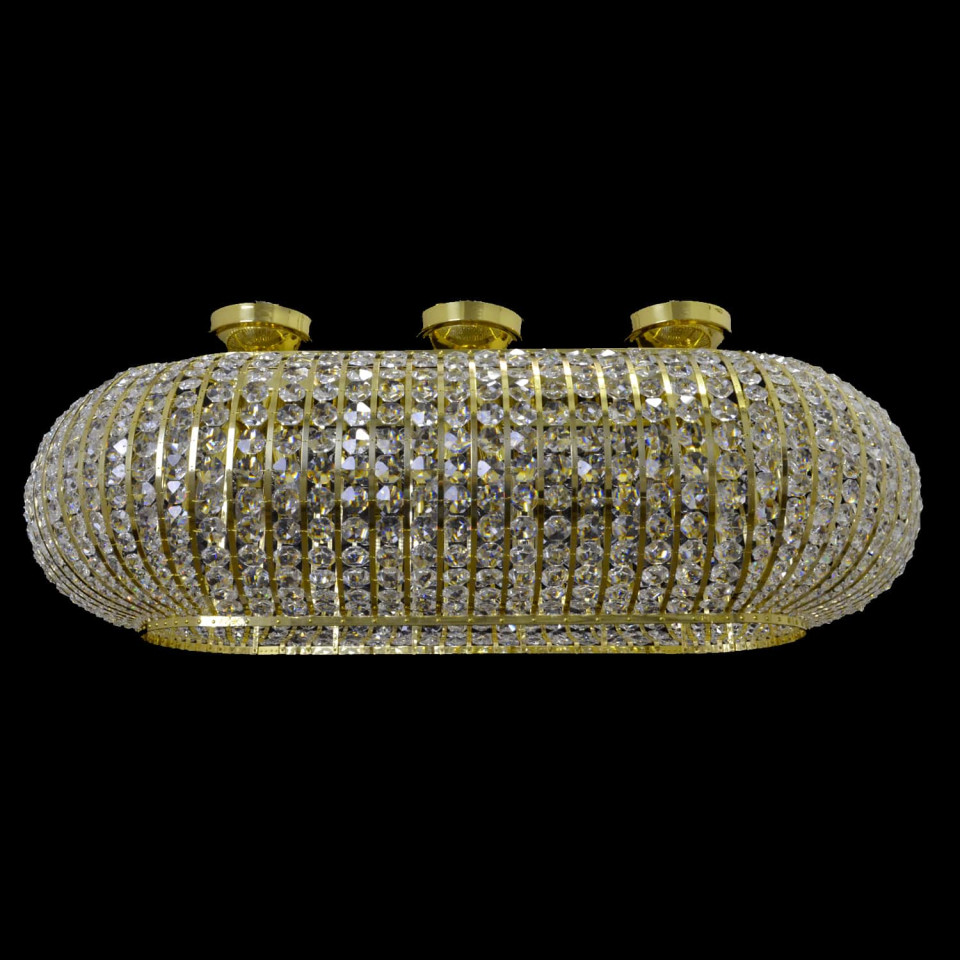 Macau 1-12 ljus bohemisk kristallkrona guld/silver 30-150 cm