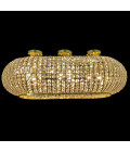 Macau 1-12 ljus bohemisk kristallkrona guld/silver 30-150 cm