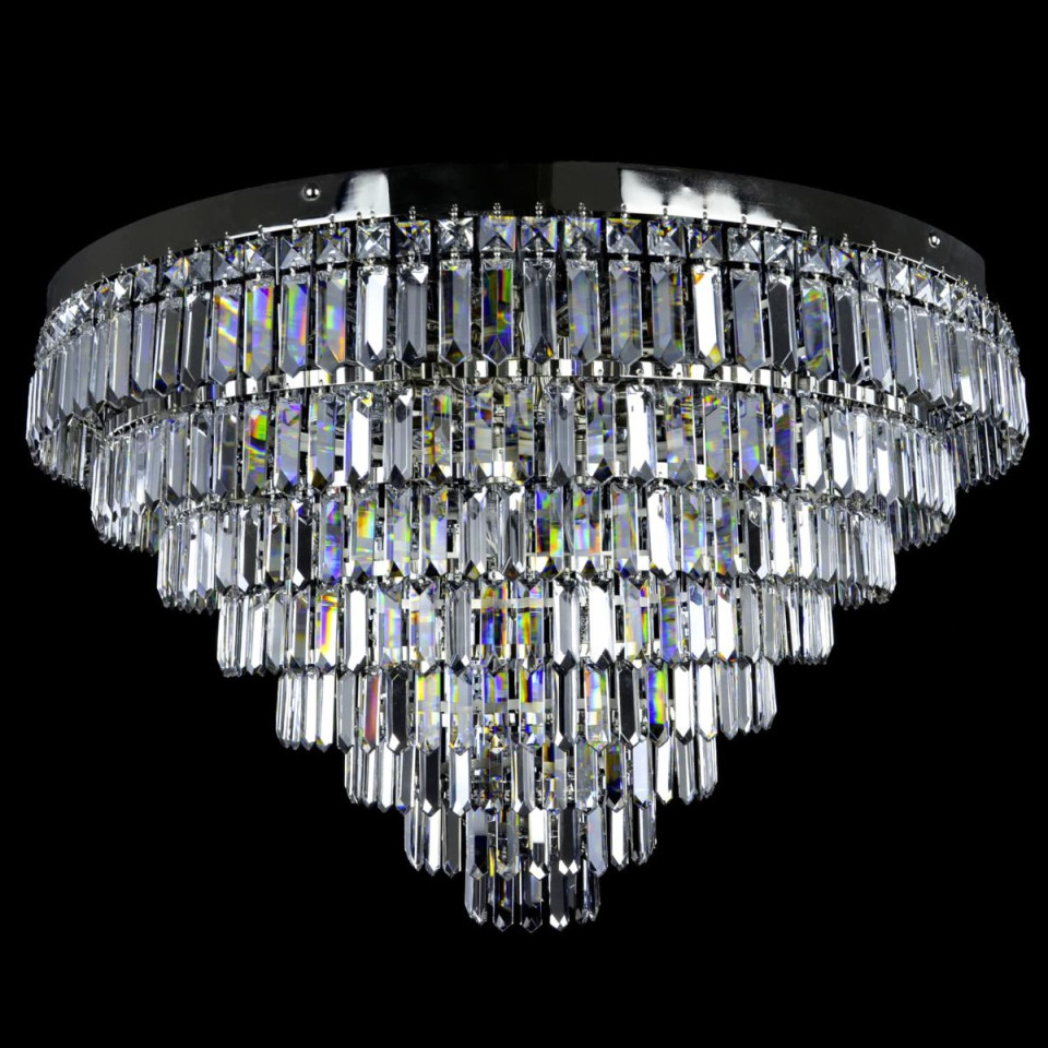 Porto 3-15 ljus bohemia kristallkrona guld/silver 30-120 cm