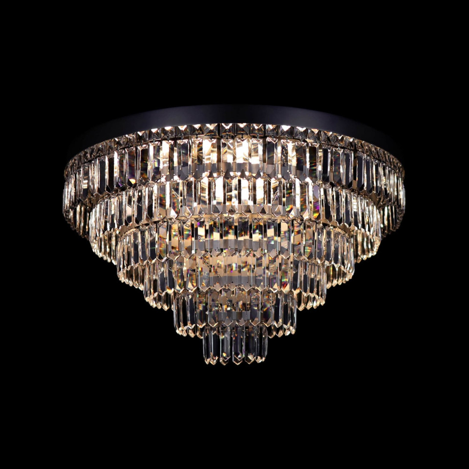 Porto 3-15 ljus bohemia kristallkrona guld/silver 30-120 cm