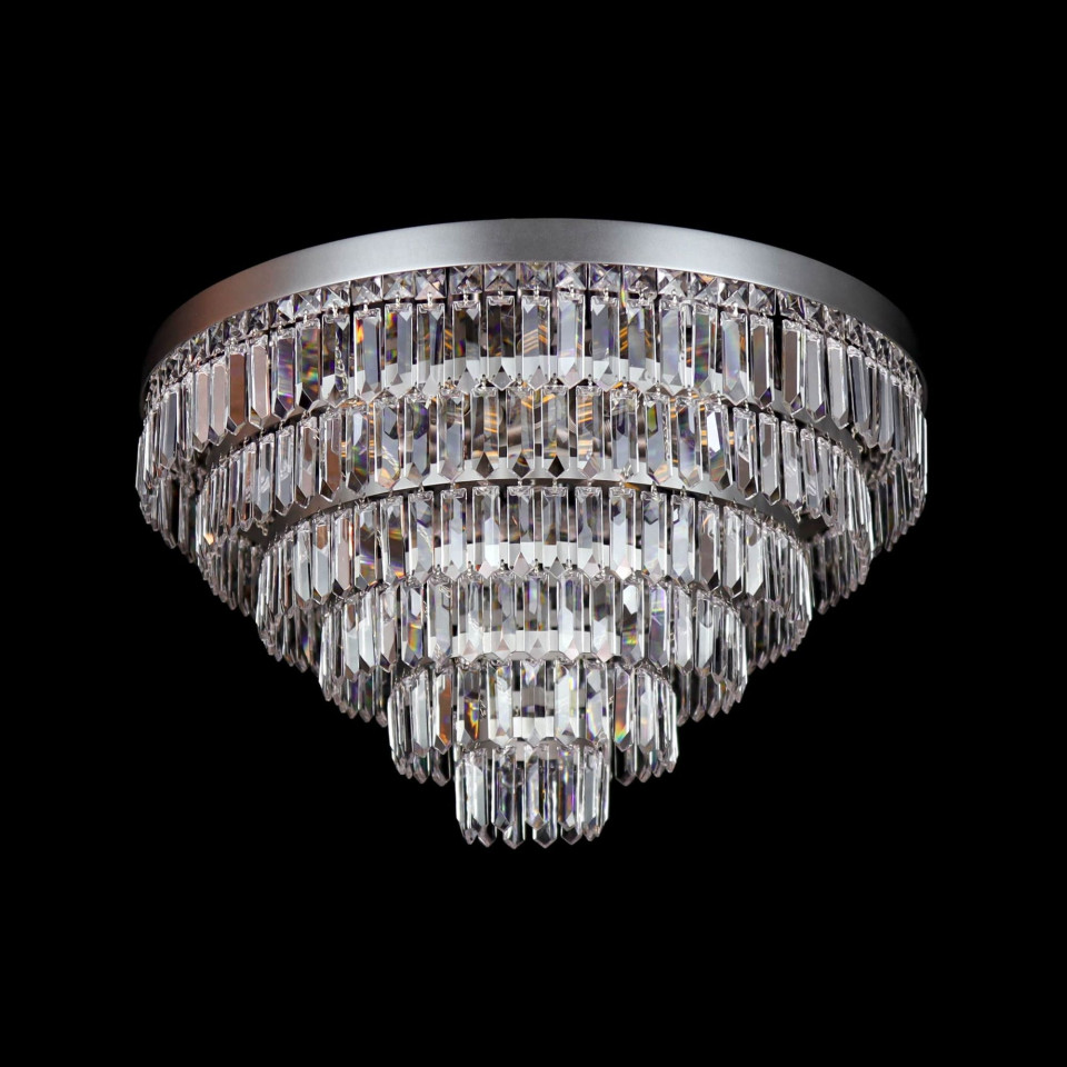 Porto 3-15 ljus bohemia kristallkrona guld/silver 30-120 cm
