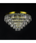 Porto 3-15 ljus bohemia kristallkrona guld/silver 30-120 cm