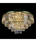 Porto 3-15 ljus bohemia kristallkrona guld/silver 30-120 cm