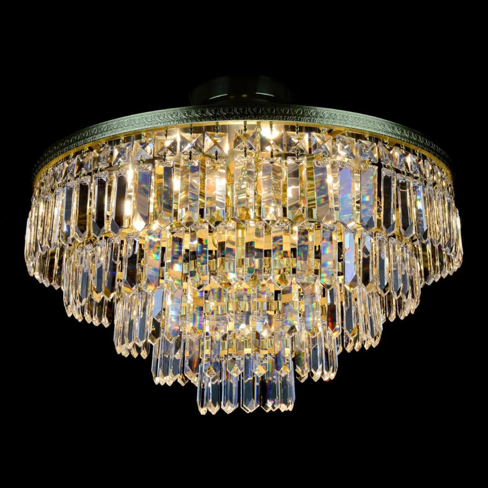 Porto 3-15 ljus bohemia kristallkrona guld/silver 30-120 cm