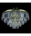 Porto 3-15 ljus bohemia kristallkrona guld/silver 30-120 cm