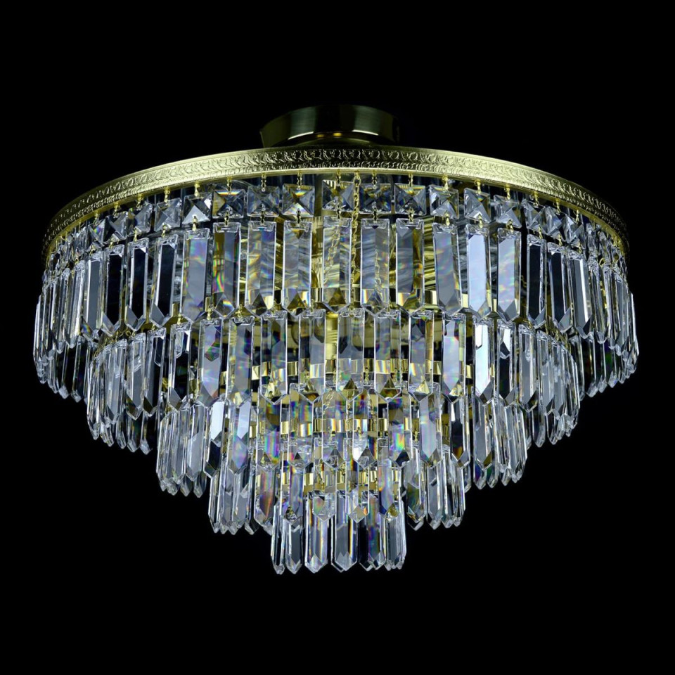 Porto 3-15 ljus bohemia kristallkrona guld/silver 30-120 cm