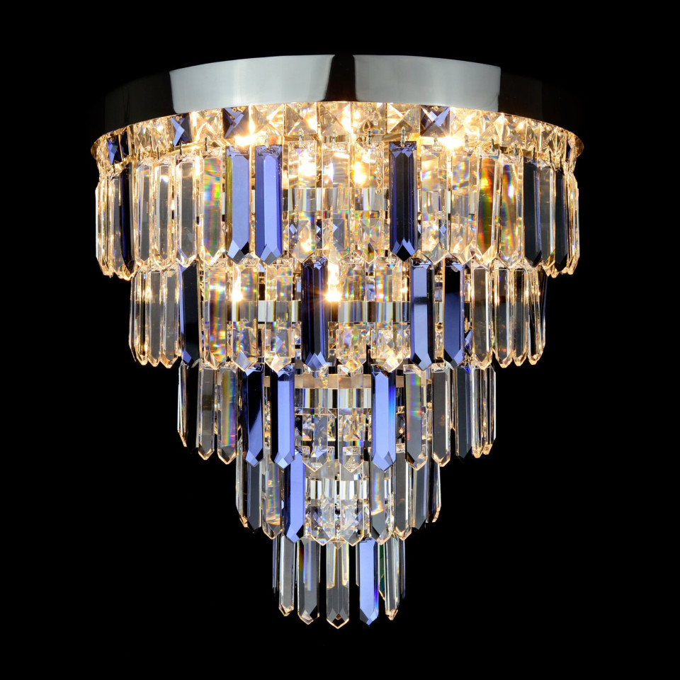 Porto 3-15 ljus bohemia kristallkrona guld/silver 30-120 cm