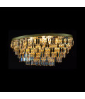 Porto 3-15 ljus bohemia kristallkrona guld/silver 30-120 cm