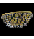 Porto 3-15 ljus bohemia kristallkrona guld/silver 30-120 cm