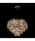 Porto 3-15 ljus bohemia kristallkrona guld/silver 30-120 cm