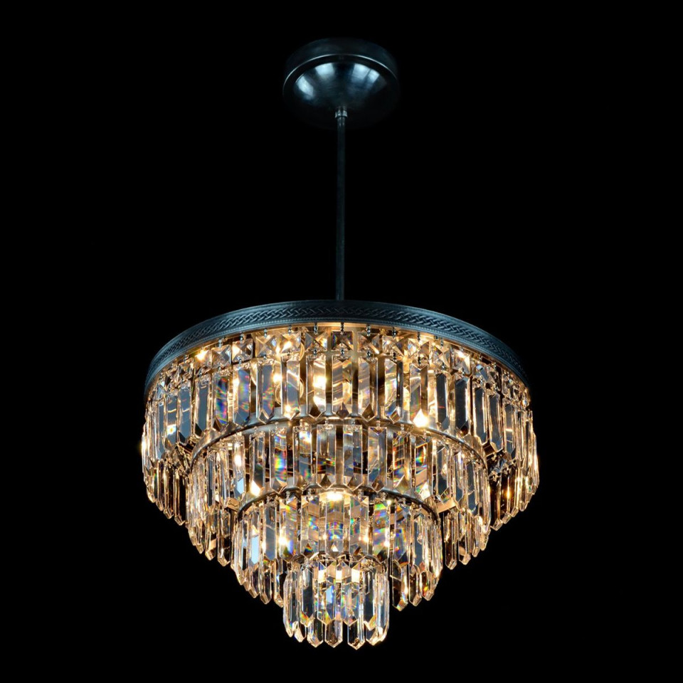 Porto 3-15 ljus bohemia kristallkrona guld/silver 30-120 cm