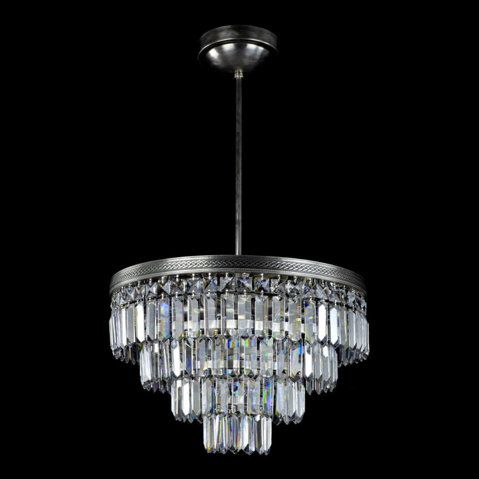 Porto 3-15 ljus bohemia kristallkrona guld/silver 30-120 cm