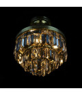 Porto 3-15 ljus bohemia kristallkrona guld/silver 30-120 cm
