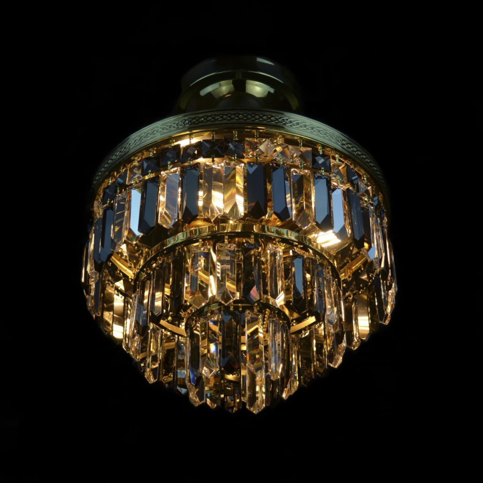 Porto 3-15 ljus bohemia kristallkrona guld/silver 30-120 cm