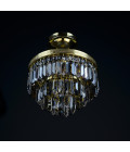 Porto 3-15 ljus bohemia kristallkrona guld/silver 30-120 cm