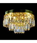 Porto 3-15 ljus bohemia kristallkrona guld/silver 30-120 cm