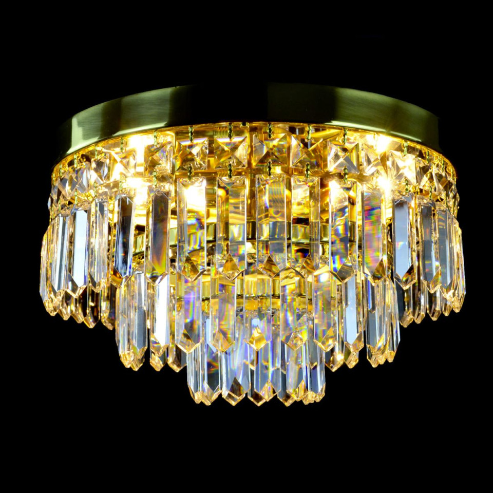 Porto 3-15 ljus bohemia kristallkrona guld/silver 30-120 cm