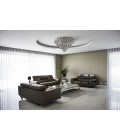 Porto 3-15 ljus bohemia kristallkrona guld/silver 30-120 cm