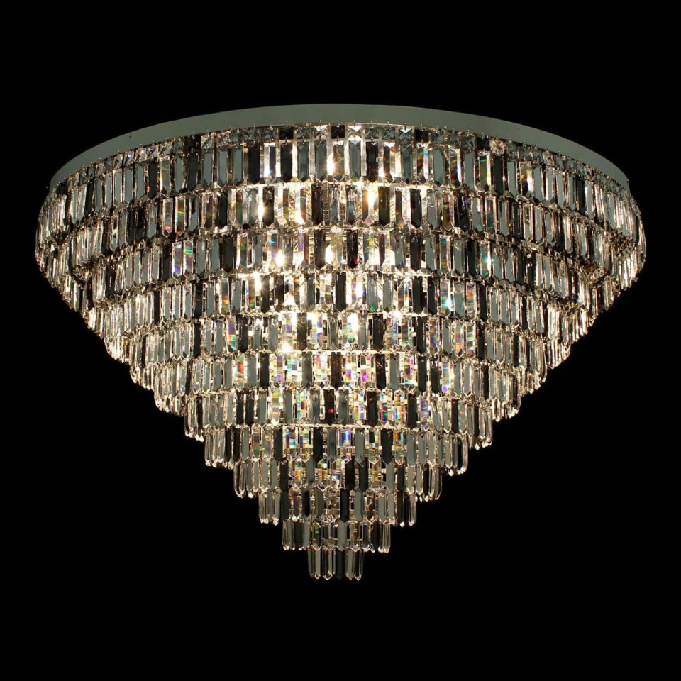 Porto 3-15 ljus bohemia kristallkrona guld/silver 30-120 cm
