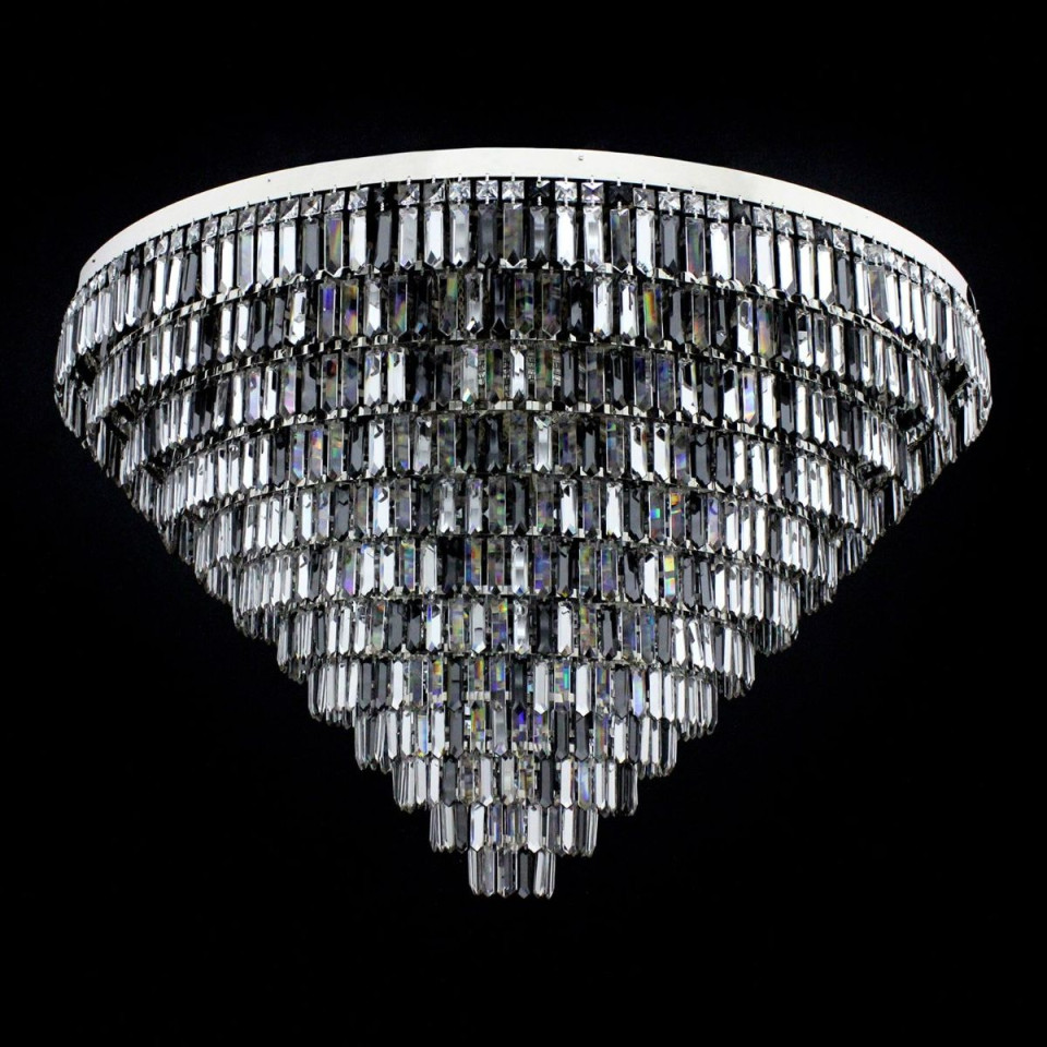 Porto 3-15 ljus bohemia kristallkrona guld/silver 30-120 cm