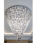 Porto XL 16-49 ljus bohemia kristallkrona guld/silver 150-210 cm